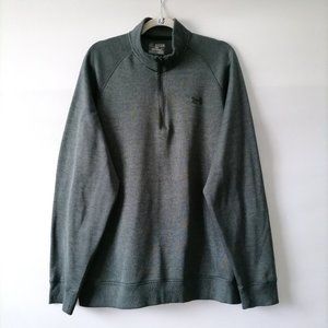 Under Armour Men Gray Raglan Sleeve 1/4 Zip Up Loose Cold Gear Pullover Size 2XL
